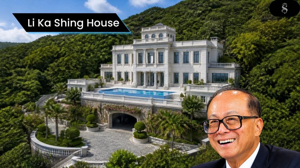 Luxury hillside mansion with rooftop pool, stone terraces, and sea view in Deep Water Bay, Hong Kong